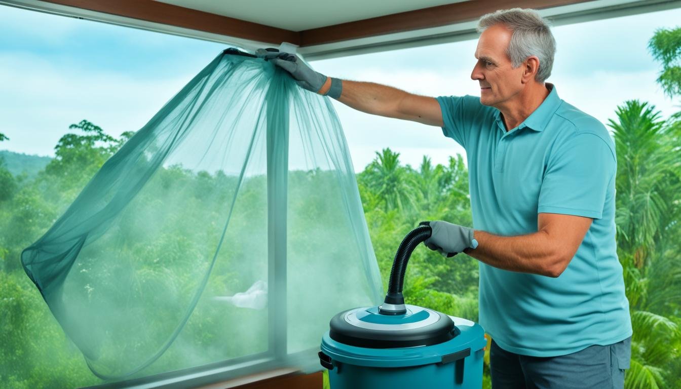 how to clean mosquito net with vacuum cleaner
