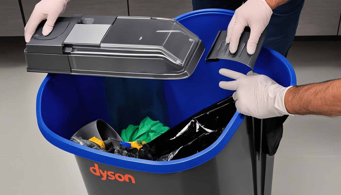 how to empty a dyson vacuum cleaner