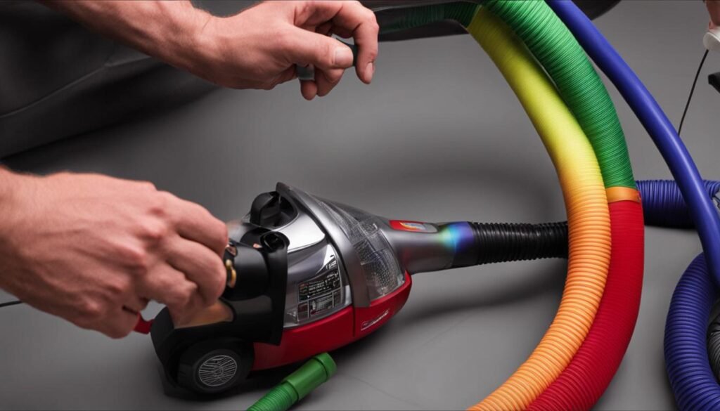 how to attach rainbow vacuum hose